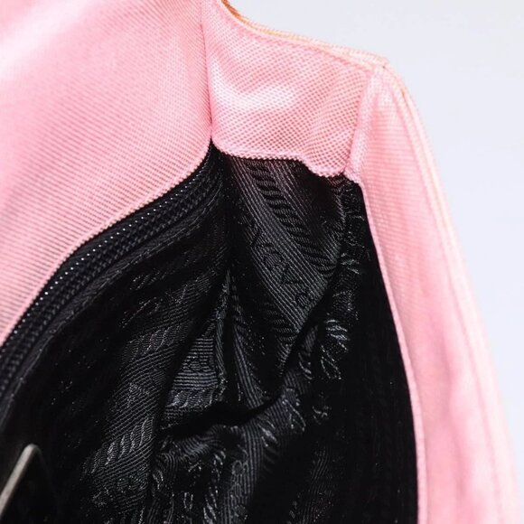 PRADA Shoulder Bag Canvas Pink Silver Auth 127866 - Picture 12 of 16